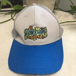 Hanna Barbera‎ -Scooby-Doo RUN Gray Blue Mesh Back Adjustable Cap Hat
